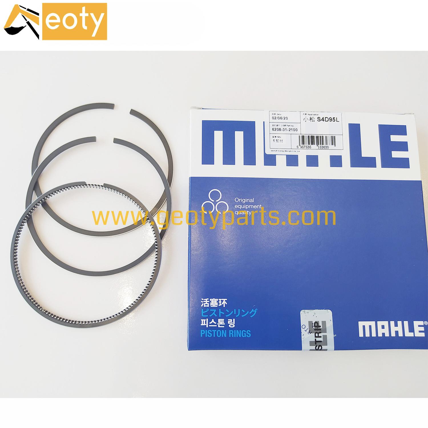 image for Genuine MAHLE  6208-31-2100 Diesel Engine S4D95L Piston Ring Set For Komatsu PC120 Excavator SpareParts