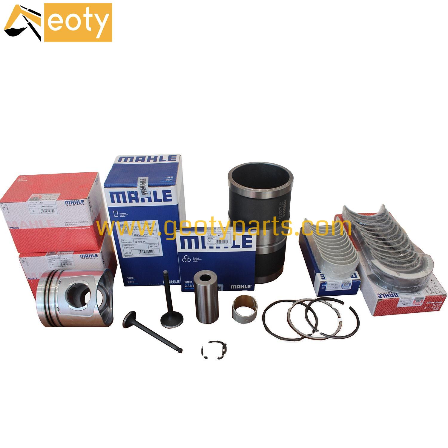 image for Genuine MAHLE Diesel Engine 6D114 6CT Repair Kit With Cylinder Gasket Set Piston Rings Bearing Valves For KOMATSU